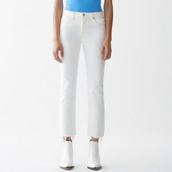 Agolde Denim - Agolde White Cigarette Straight Leg Jeans Size 28